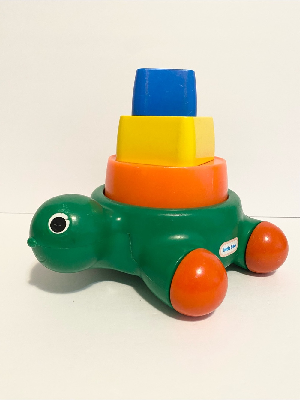 Vintage Little Tikes Turtle Stacking Toy Baby Kids Shape 80s 90s